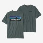 Patagonia Mens P6 Logo Responsibility T-Shirt, Farbe: nouveau green