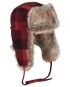 Pinewood Classic Karierte Pelzmütze, Farbe: red-black